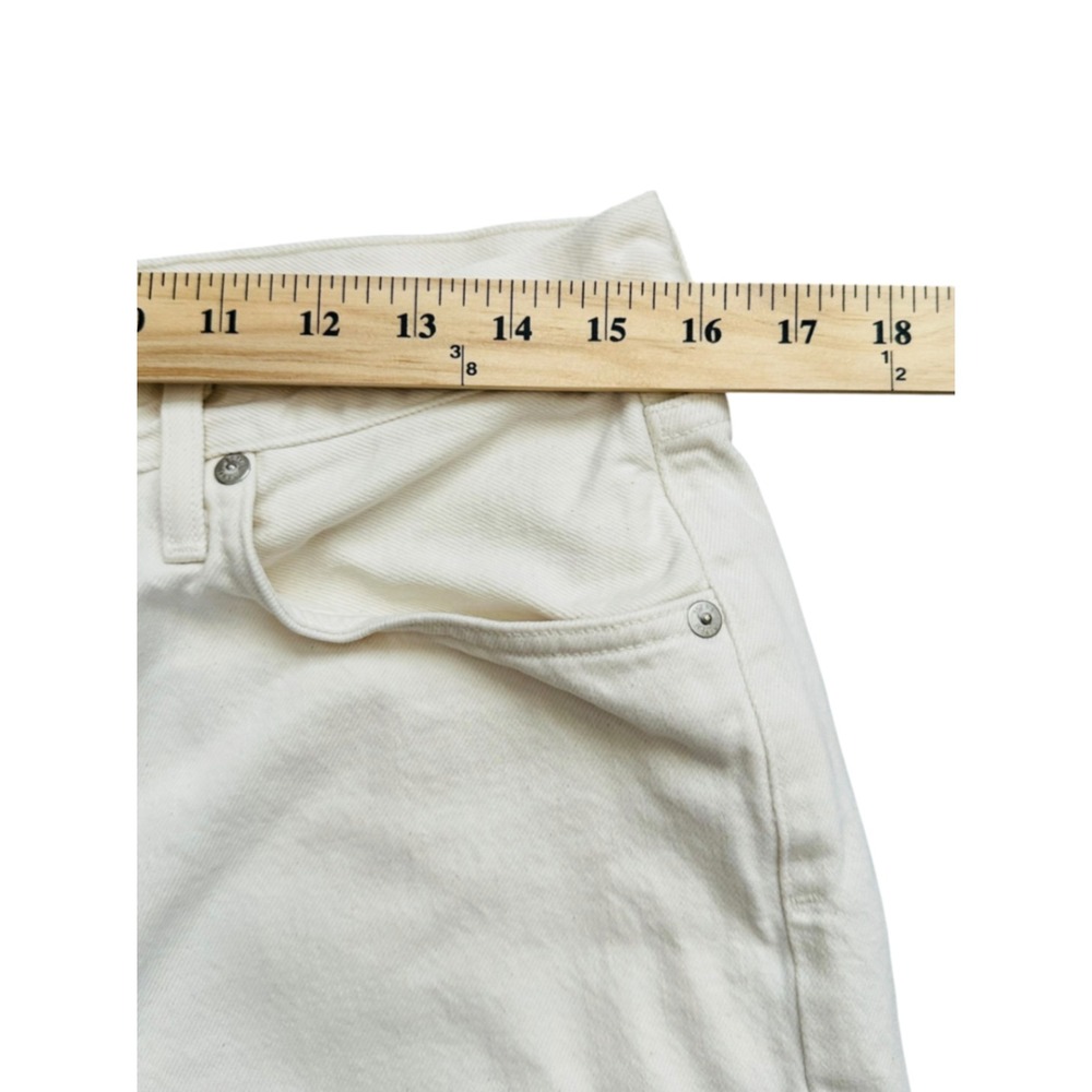 AGOLDE Remy Jean Off White High Rise‎ Straight Leg Denim Ivory Size 31 - Picture 4 of 8